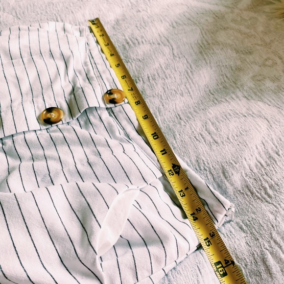 White Skirt with Black Stripes & Tortoise Buttons - Picture 10 of 16